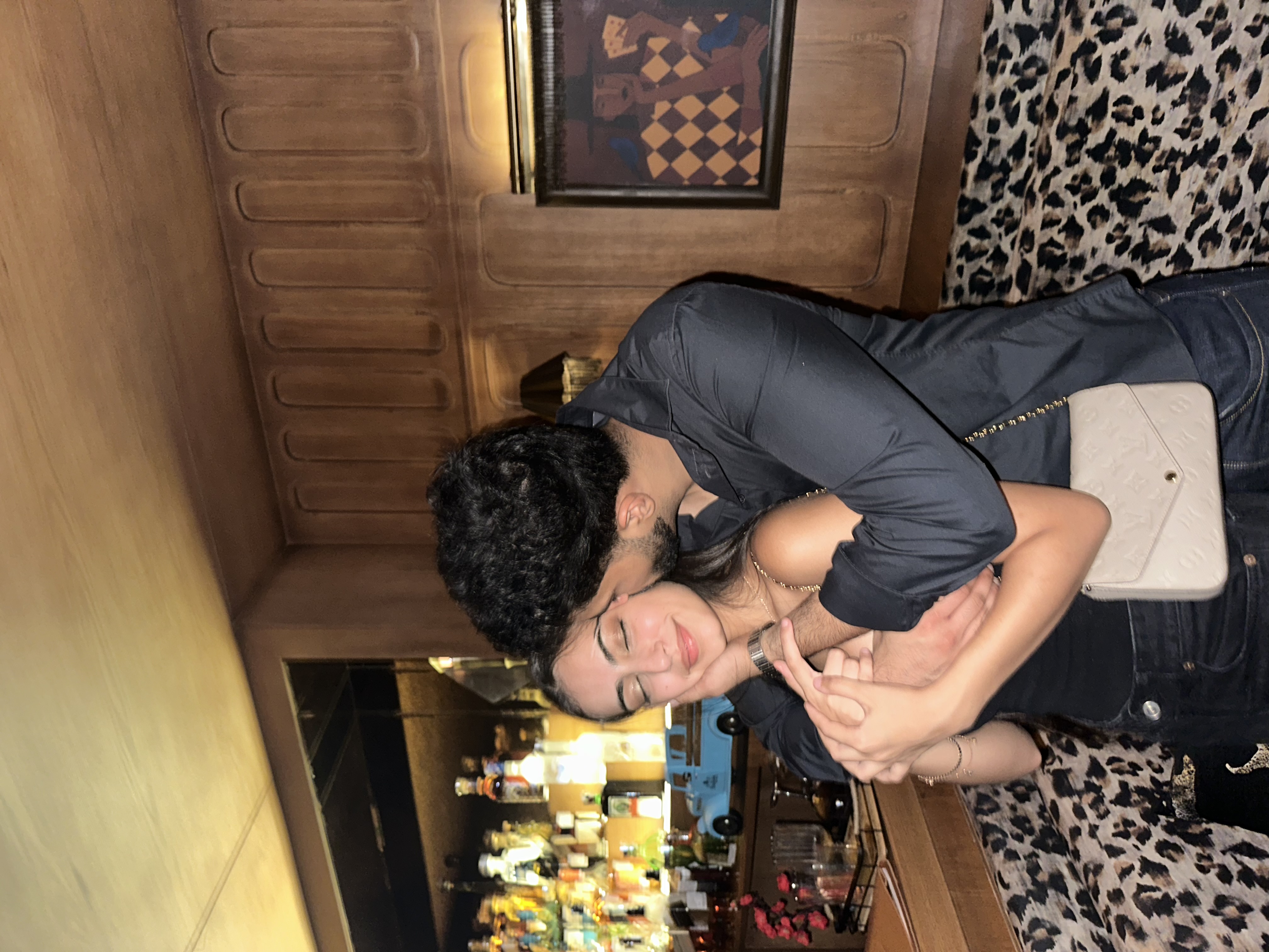 A candid photo of Samyak and Kashveen